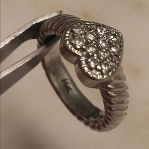 Diamonds and white gold ring
